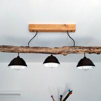 Lampadario in legno naturale tutto fatto a mano