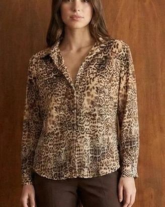 Camicia Donna Sartoriale Leopardata - XXL / IT 48