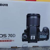 Macchina reflex canon eos 70d ef-s 18-55 is stm