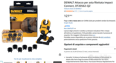 Attacco per asta filettata DeWalt – SIGILLATO