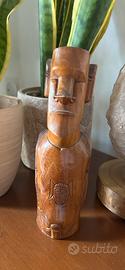 Statua legno Moai Isola  di Pasqua