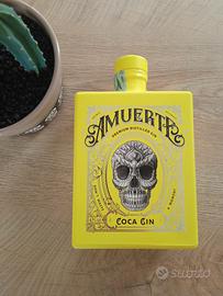 Bottiglia vuota Gin Amuerte gialla 
