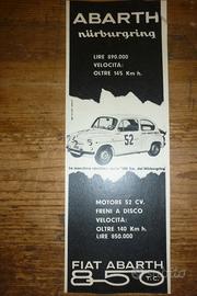 PUBBLICITA' FIAT ABARTH NURBURGRING 850 TC - 1000