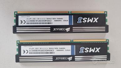 2 banchi  XMS3 DDR3 da 4GB (1600MHz) 