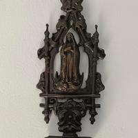 Antica acquasantiera in bronzo 