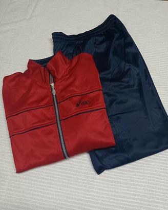 Tuta vintage bicolore Asics anni 2000,Xs 164 cm