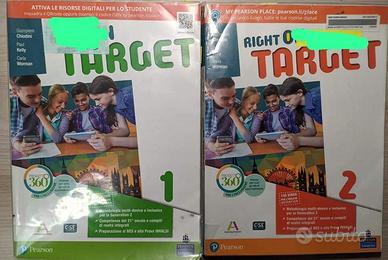 libri inglese scuola media Right on target 1 e 2