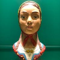 Testa in ceramica donna di desulo Claudio Pulli