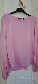 Emme Marella - Blusa in raso stretch  rosa