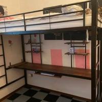 Letto soppalco con scrivania