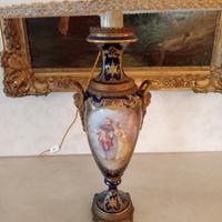 Coppia vasi porcellana Sevres antichi con paralume