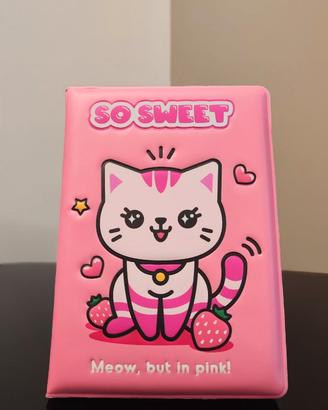 Quaderno iTotal Chunky A5 gatto rosa con fragole