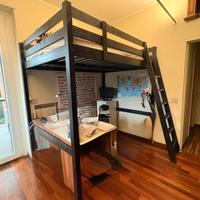 Letto soppalco ikea con materasso