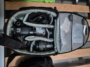 canon eos 400 + borse + obiettivi + cavalletto