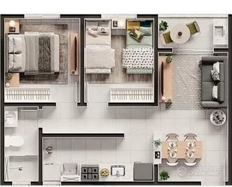 Spazioso monolocale con balcone a Brinzio