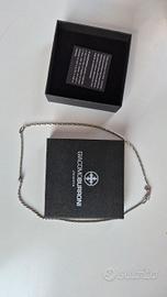 Collana 3 catene uomo Giacomo Burroni argento