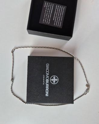 Collana 3 catene uomo Giacomo Burroni argento