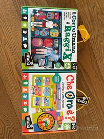 Set 2 giochi Headu: che ora è? Corpo umano