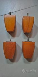 4 Piedini Divano misura M8 in Legno