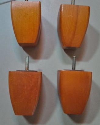 4 Piedini Divano misura M8 in Legno