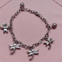 Braccialetto con libellule e campanellini