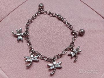 Braccialetto con libellule e campanellini