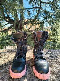 Anfibi bambina TWINSET in pelle nera taglia 32