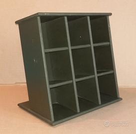 ESPOSITORE Inclinato in legno h= 31 cm Con 9 scomp