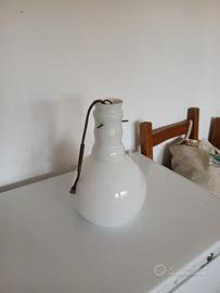 Lampadario Sospensione Vetro Opalino Bianco