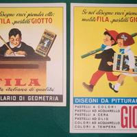 Pubblicitaria anni '60 matite Fila pastelli Giotto