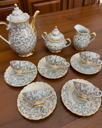Servizio da te’ anni’60, con decori placcato oro