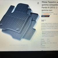 tappetini gomma per Fiat Panda