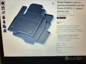 tappetini gomma per Fiat Panda