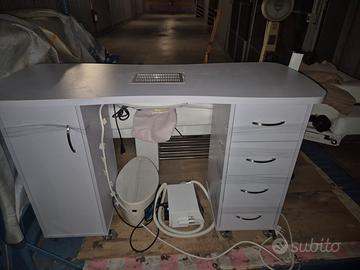 Tavolo manicure high con aspiratore