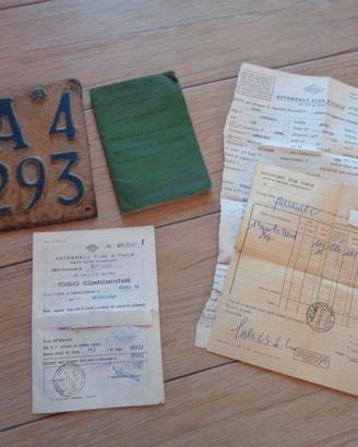 TARGA E DOCUMENTI VARESE MV AGUSTA 125 1956