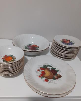 Servizio vintage dolce e macedonia 28pz