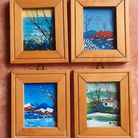 Quadretti di paesaggi dipinti a mano