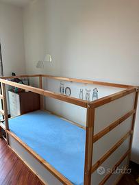 Letto reversibile KURA IKEA 90x200 doghe mai usate