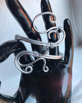 gioielli bracciale wire pietra naturale diaspro 