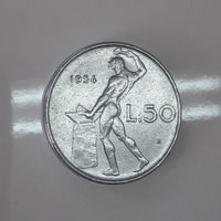 Moneta 50 lire del 1954 grande