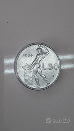 Moneta 50 lire del 1954 grande