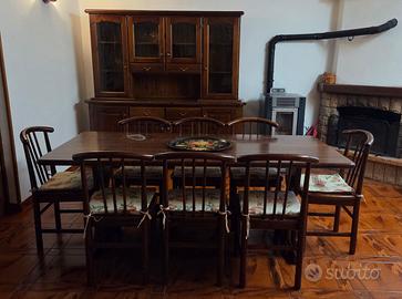 mobile soggiorno +tavolo 8 posti massello 