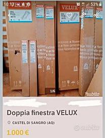 finestra VELUX per tetti o pareti spioventi 