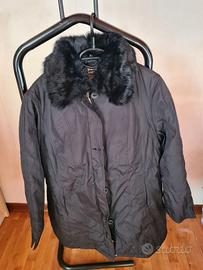 Giacca imbottita con collo in pelliccia ecologica