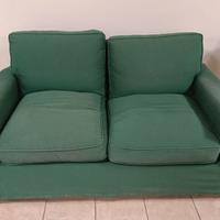 Divano in piume d’oca verde sfoderabile (2 disp.)