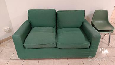 Divano in piume d’oca verde sfoderabile (2 disp.)