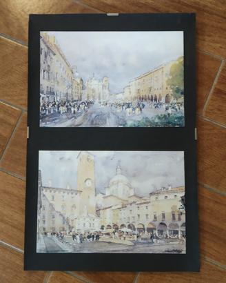 Cartoline acquerelli pittore Renzo Ferrarini