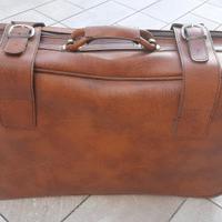 Valigia in VERA PELLE Vintage color cuoio 65x40x18