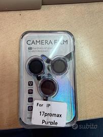 Cerchietti copri telecamere viola iPhone 17 promax
