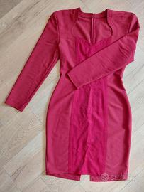 Tubino rosso elasticizzato con giacca taglia 42